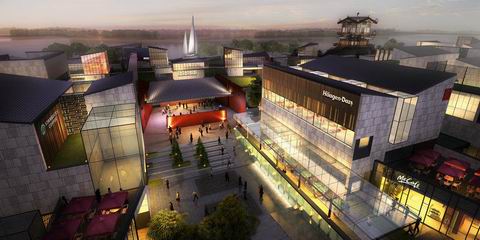 Sketchup商业模型|多层商业街，现代风格