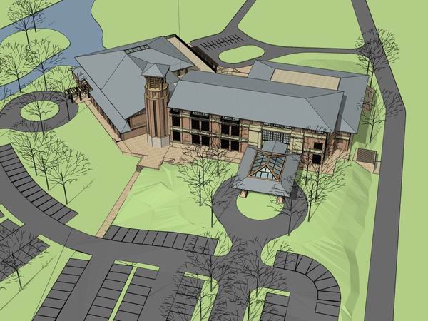 Sketchup商业模型|多层高尔夫俱乐部，休闲商业，古典风格