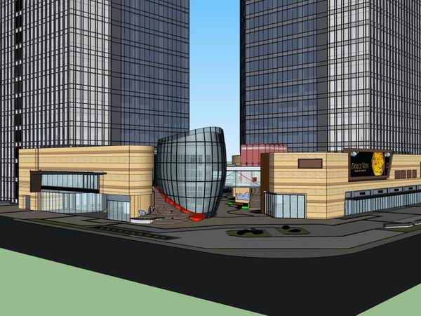 Sketchup办公模型|高层办公楼，商业，现代风格