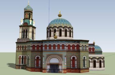 Sketchup文化模型|多层东正教教堂，文化建筑，古典风格-BIM建筑网