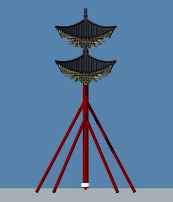 Sketchup古建筑模型|清代牌楼，中式风格，古建