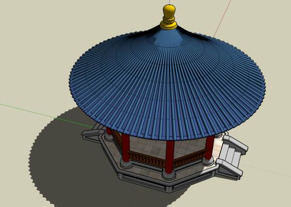 Sketchup小品模型|园亭，中式风格，小品
