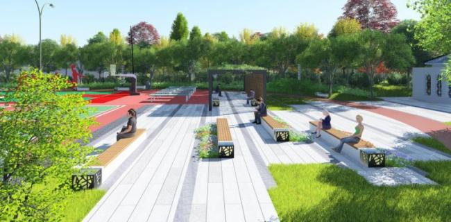 Sketchup景观模型|园艺广场景观，现代风格