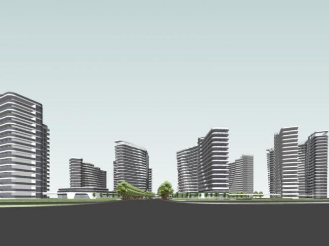 Sketchup综合体模型|高层商业综合体，住宅，现代风格