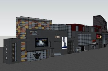 Sketchup商业模型|多层商业街，现代风格-BIM建筑网