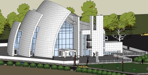 Sketchup文化模型|多层千禧教堂，公建，文化建筑，现代风格
