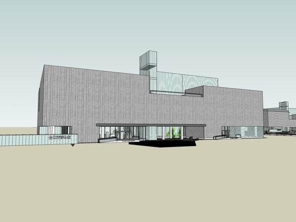 Sketchup文化模型|多层博物馆，文化建筑，现代风格