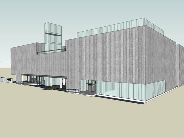 Sketchup文化模型|多层博物馆，文化建筑，现代风格