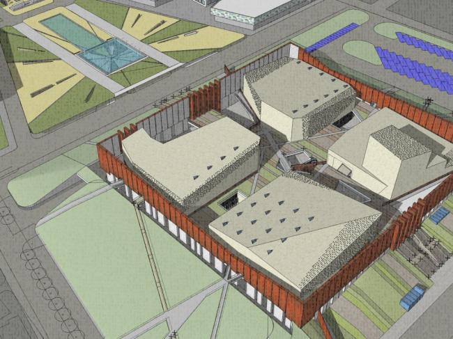 Sketchup文化模型|多层博物馆，文化建筑，现代风格