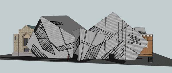 Sketchup文化模型|多层皇家安大略博物馆，文化建筑，现代风格