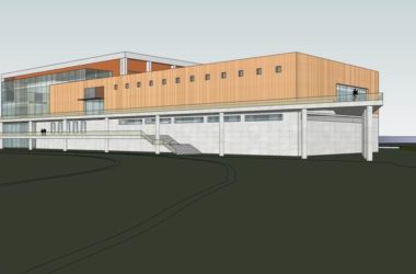 Sketchup体育馆模型|多层学校体育馆，现代风格-BIM建筑网