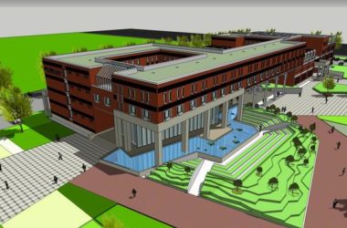 Sketchup学校模型|多层学校大学生国际交流中心，校园教育建筑，现代风格-BIM建筑网