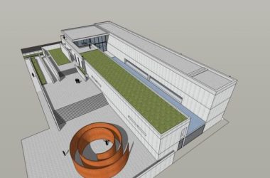 Sketchup文化模型|多层普利策基金会美术馆，文化建筑，现代风格-BIM建筑网