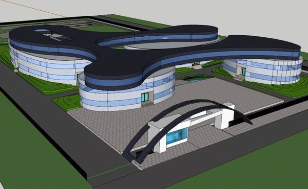Sketchup学校模型|多层学校，校园教育建筑，公建，现代风格