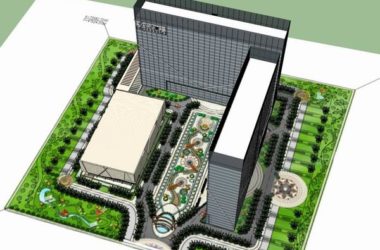 Sketchup办公模型|高层办公楼，写字楼，商业，现代风格-BIM建筑网