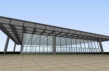 Sketchup文化模型|多层柏林美术馆新馆，文化建筑，现代风格-BIM建筑网