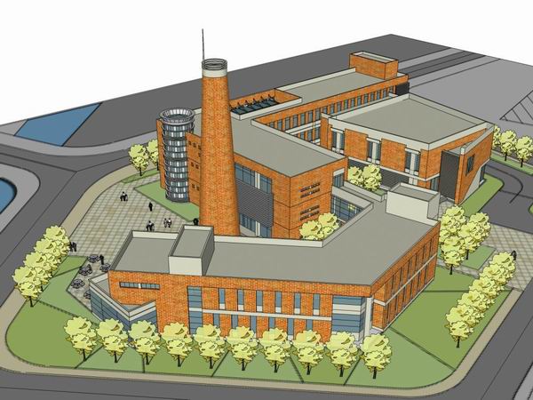 Sketchup文化模型|多层援助文化馆，文化建筑，现代风格