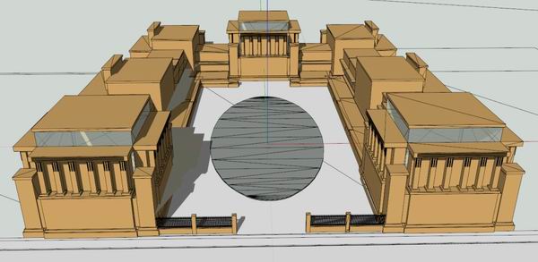 Sketchup文化模型|多层教堂，文化建筑，古典风格