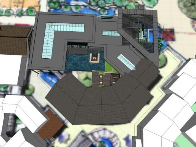 Sketchup商业模型|多层售楼处，东方新古典，现代中式风格