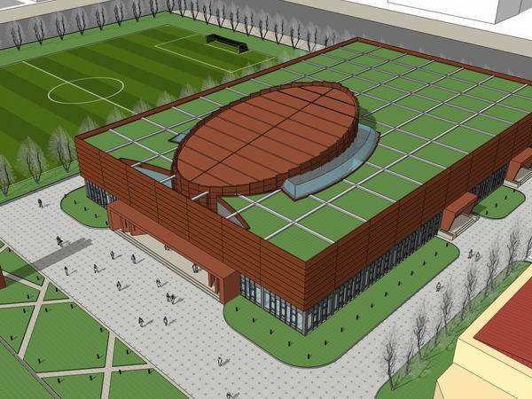 Sketchup文化模型|多层上都电厂会议中心，文化建筑，现代风格