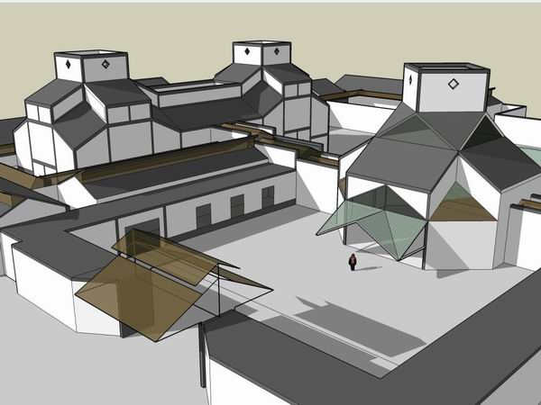 Sketchup文化模型|多层苏州博物馆，文化建筑，现代中式风格