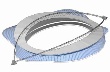 Sketchup体育馆模型|多层体育馆，现代风格-BIM建筑网