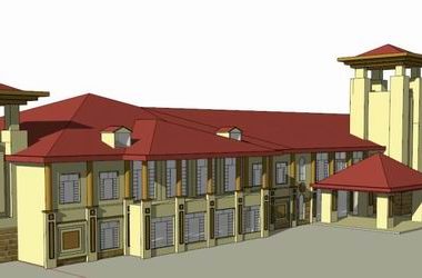 Sketchup商业模型|多层商业，古典风格-BIM建筑网