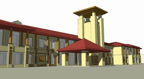 Sketchup商业模型|多层商业，古典风格