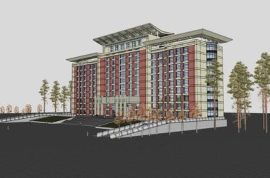 Sketchup办公模型|高层办公楼，古典风格-BIM建筑网