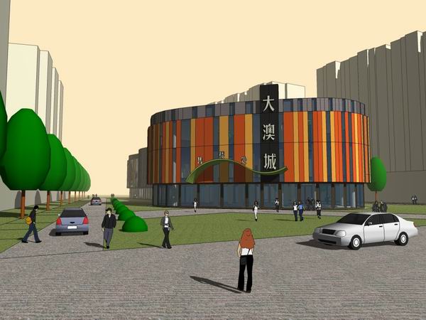 Sketchup住宅模型|多层售楼处，住宅，现代风格