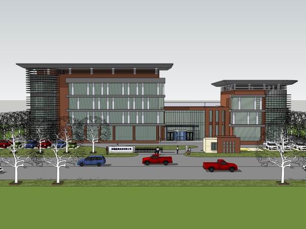 Sketchup办公模型|多层办公楼，现代风格