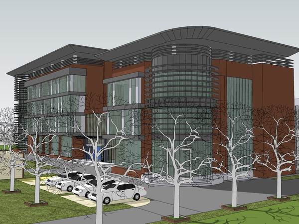 Sketchup办公模型|多层办公楼，现代风格