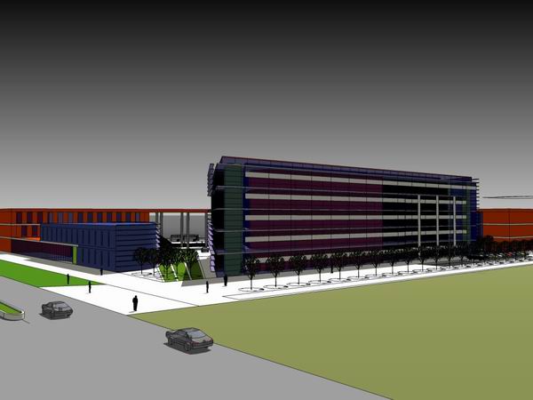 Sketchup办公模型|多层消防指挥中心，办公，现代风格