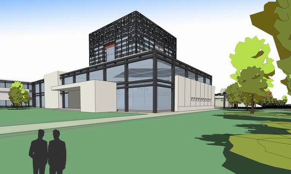 Sketchup文化模型|多层档案馆，文化建筑，现代风格