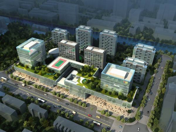 Sketchup办公模型|高层杭州海创意园，办公楼，现代风格