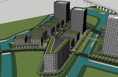 Sketchup办公模型|高层办公楼，现代风格-BIM建筑网