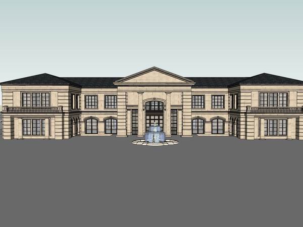 Sketchup商业模型|多层红酒会所，商业，古典风格