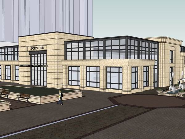 Sketchup体育馆模型|多层运动会所，体育，古典风格