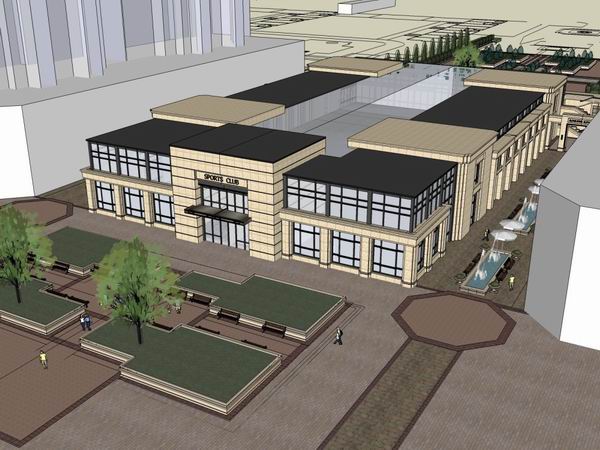 Sketchup体育馆模型|多层运动会所，体育，古典风格