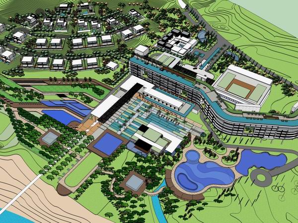 Sketchup酒店模型|多层酒店，酒店别墅，现代风格