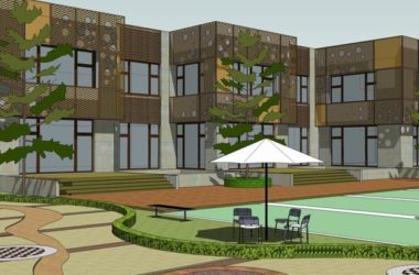 Sketchup学校模型|多层幼儿园学校，校园教育建筑，现代风格-BIM建筑网