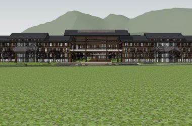 Sketchup办公模型|多层办公楼，古典风格-BIM建筑网