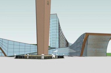 Sketchup文化模型|多层展览馆，文化建筑，现代风格-BIM建筑网