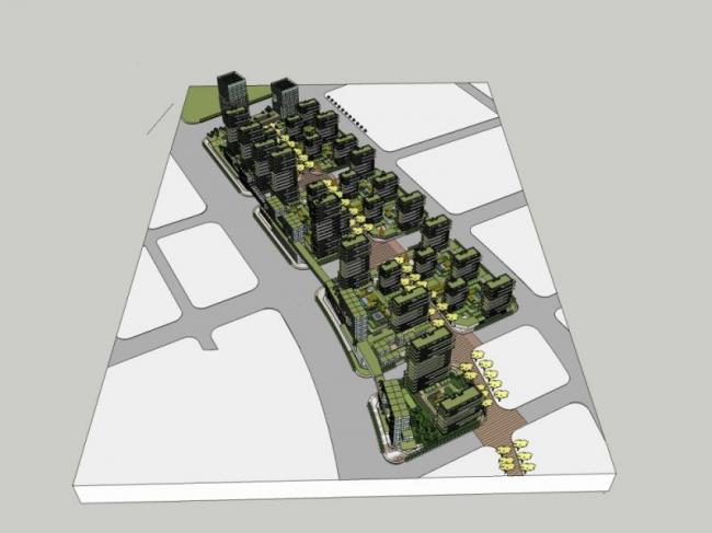 Sketchup办公模型|高层办公楼，现代风格