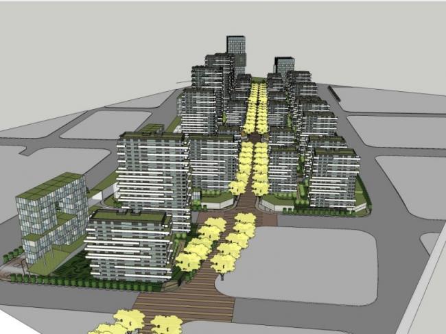 Sketchup办公模型|高层办公楼，现代风格