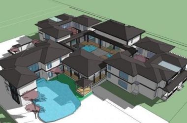 Sketchup酒店模型|多层会所度假村酒店，现代中式-BIM建筑网