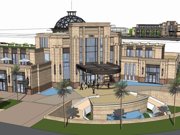 Sketchup住宅模型|多层泉州会所，住宅，古典风格