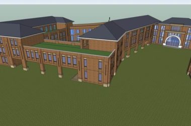Sketchup学校模型|多层国际中小学学校，校园教育建筑，古典风格-BIM建筑网