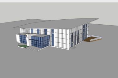 Sketchup文化模型|多层报告厅，文化建筑，现代风格-BIM建筑网
