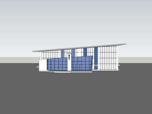 Sketchup文化模型|多层报告厅，文化建筑，现代风格